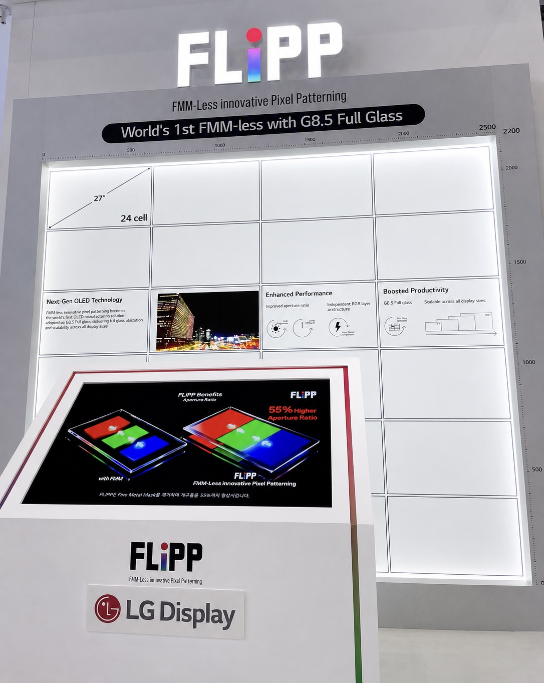 LG디스플레이가 IMID 2026에서 자체 개발에 성공한 차세대 OLED 패터닝 기술 'FLiPP(플립)'을 세계 최초로 공개한다. /사진제공=LG디스플레이