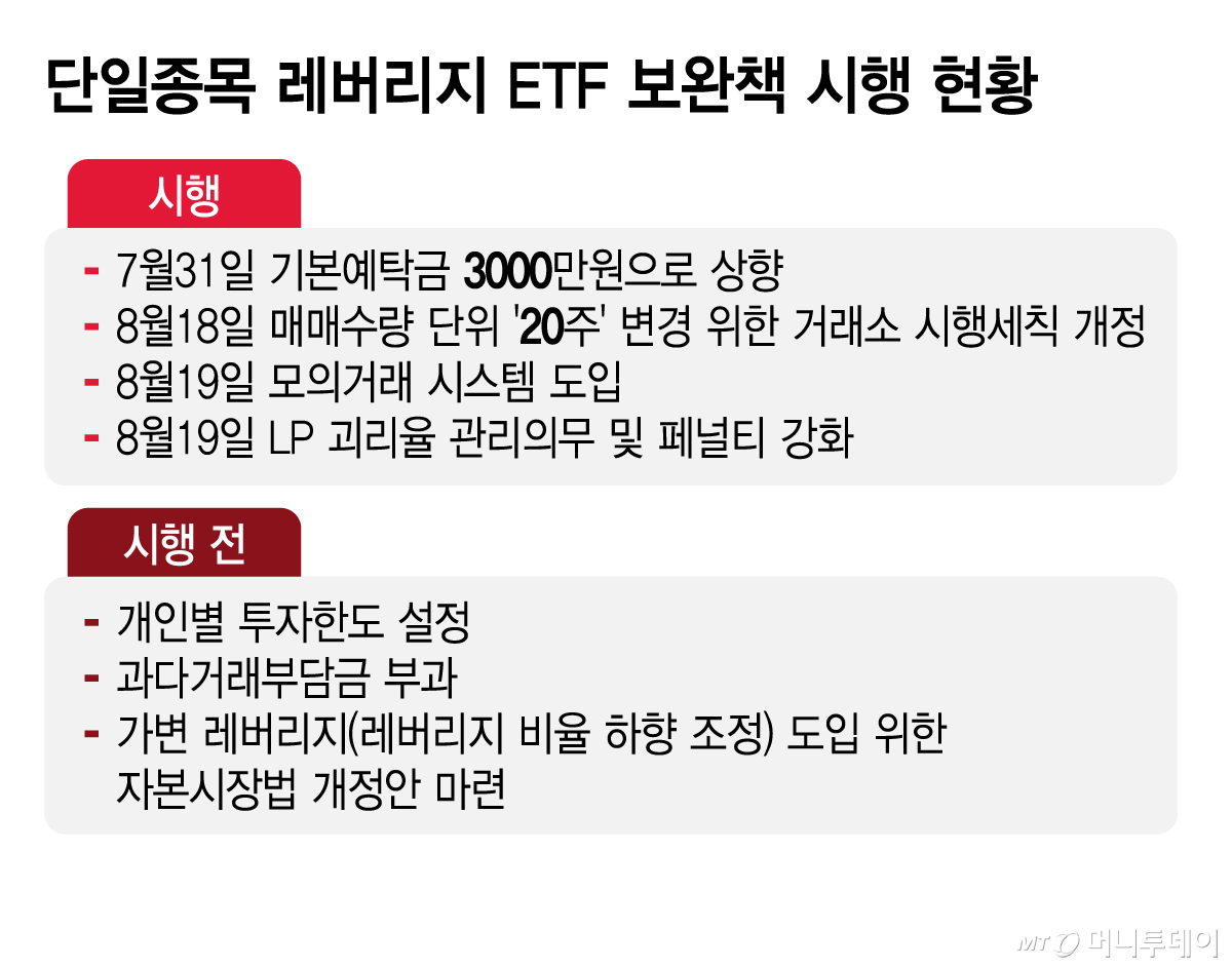 단일종목 레버리지 ETF 보완책 시행 현황/그래픽=김지영