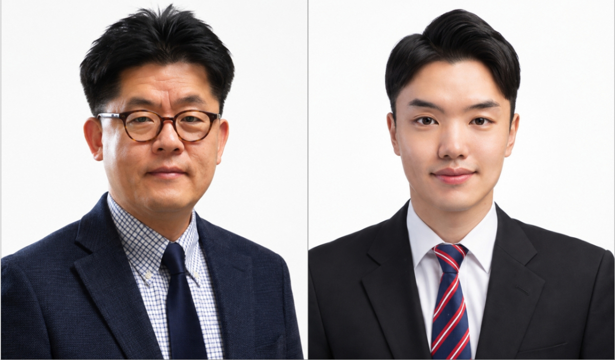 이용걸 단국대 화학공학과 교수(왼쪽 사진)와 김두현 박사과정 수료생./사진제공=단국