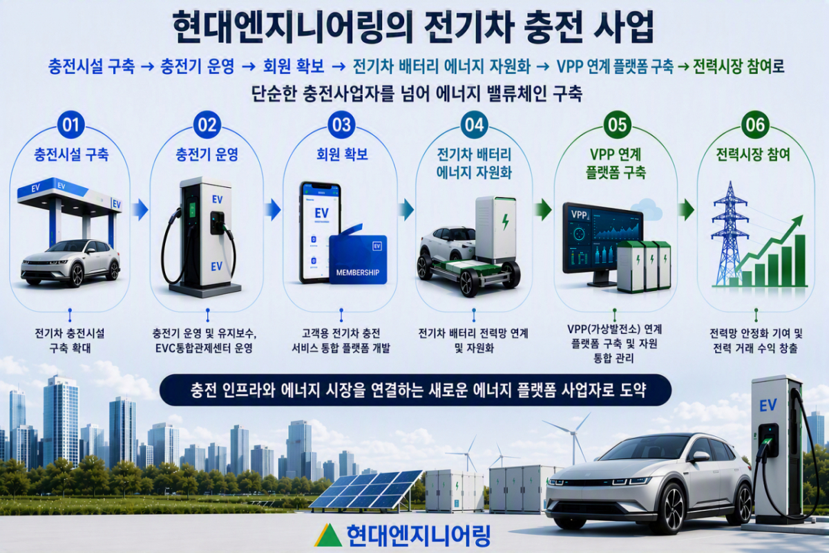 현대엔지니어링 전기차 충전 사업 모델 구상도/사진제공=현대엔지니어링