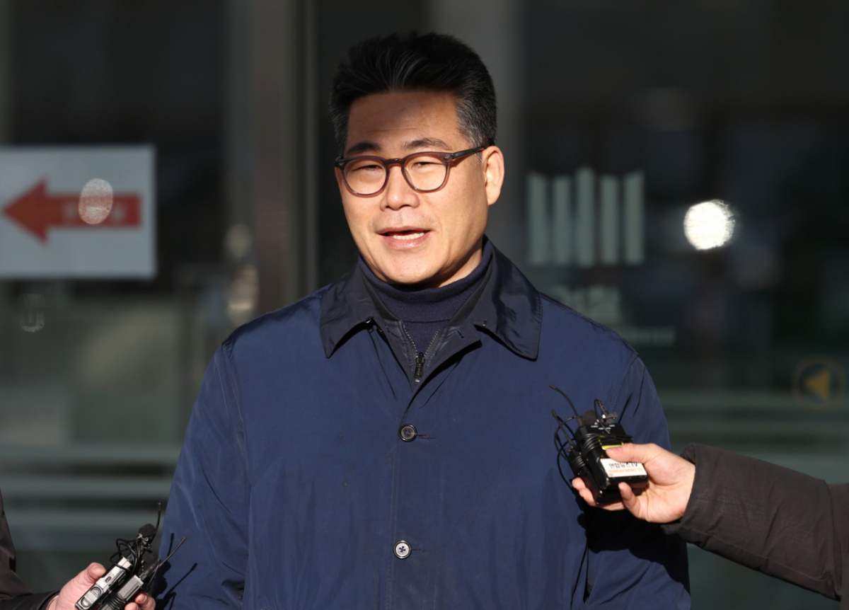 서울동부지검에 파견돼 3개월간 '세관 마약수사 은폐 의혹'을 수사한 백해룡 경정이 지난 1월14일 오전 서울 송파구 동부지검에서 파견 종료 입장을 밝히고 있다. /사진=뉴스1. /사진=(서울=뉴스1) 구윤성 기자