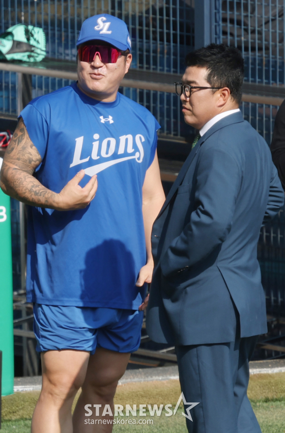 정근우 해설위원(오른쪽). /사진=김진경 대기자