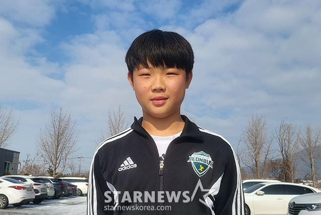 지난 2023년 전북현대 U-15팀(금산중) 시절 김예건의 모습. /사진=김명석 기자