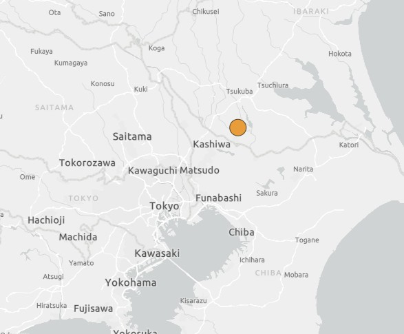 23일 일본 이바라키 현 부근에서 발생한 지진 관측 자료./사진=미국 지질조사국(USGS) 관측 자료 캡처