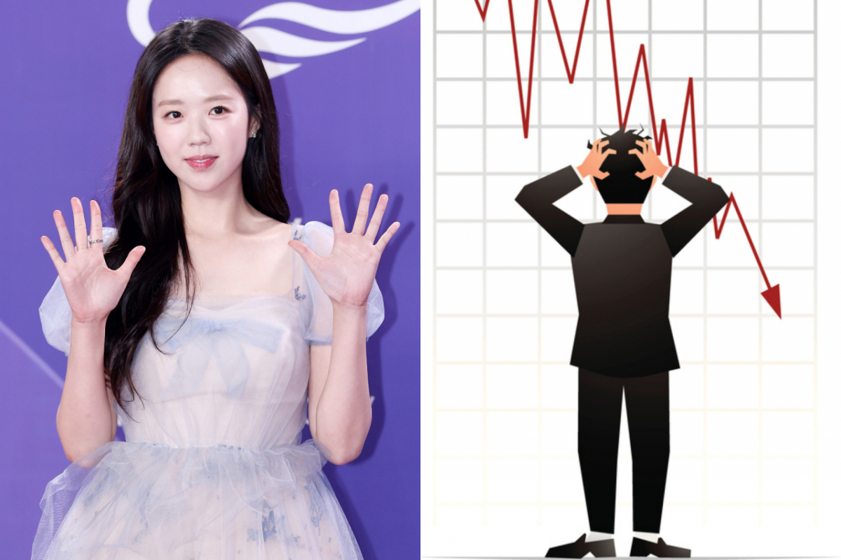 방송인 지예은이 분위기에 휩쓸려 주식 투자에 뛰어들었다가 손실을 봤다고 밝힌 가운데 실제 청년 투자자들 사이에서도 SNS(소셜미디어) 등을 통해 접한 주변의 투자 성공 사례로 인해 불안감을 느끼고 무리하게 투자를 이어가는 경우가 적지 않다는 전문가 분석이 나왔다. 사진은 방송인 지예은, 주식 폭락 참고 이미지. /사진, 그래픽=머니투데이 사진 DB, 게티이미지뱅크