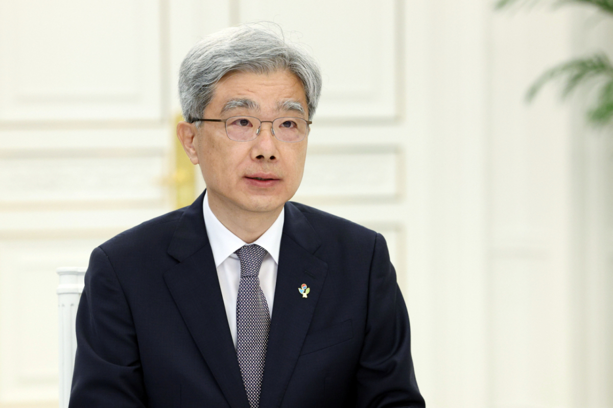 김상환 헌법재판소장이 지난 6월 청와대에서 열린 4부 요인 회동에서 발언하고 있다. /사진=뉴시스