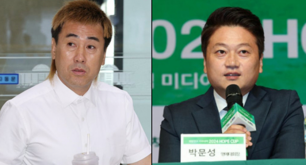 김병지 강원FC 대표(사진 왼쪽)가 SNS(소셜미디어)를 통해 박문성 축구 해설위원을 공개 저격했다. /사진=뉴시스