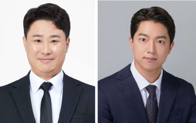 안산시의회 예산결산특별위원회 위원장에 선출된 안두회 의원(왼쪽)과 부위원장에 선출된 염정우 의원./사진제공=안산시의회