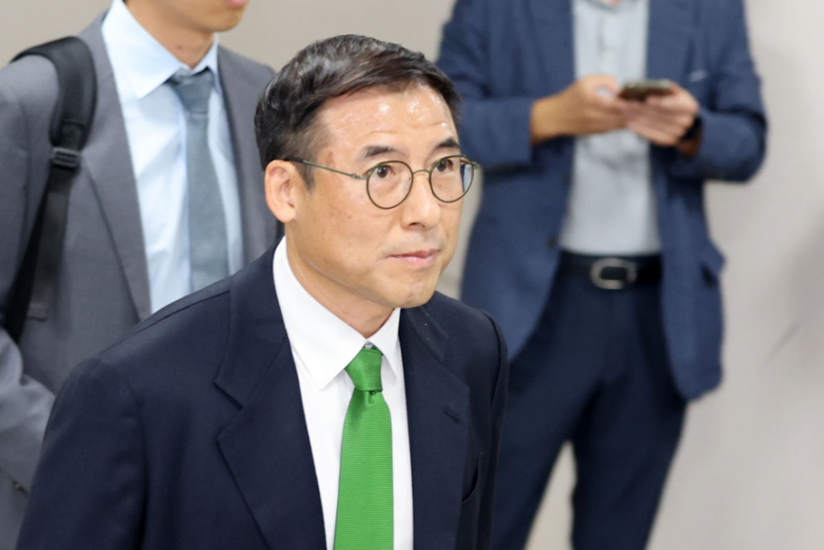 조현문 전 효성 부사장이 지난 21일 서울 서초구 서울중앙지방법원에서 '강요미수' 혐의와 관련 공판에 출석하고 있다. /사진=뉴시스 /사진=조성우