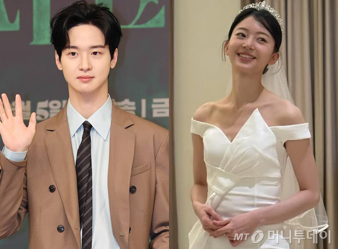 배우 장동윤(34)이 동료 배우 김승윤(29)과 결혼을 발표한 가운데 두 사람이 감독과 배우로 호흡을 맞춘 영화 '누룩'의 펀딩 과정이 재조명되며 입방아에 올랐다.  /사진=머니투데이 DB, 김승윤 인스타그램