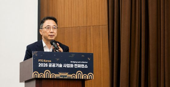 최치호 한국과학기술지주(KST) 대표가 발표하는 모습/사진=류준영 기자