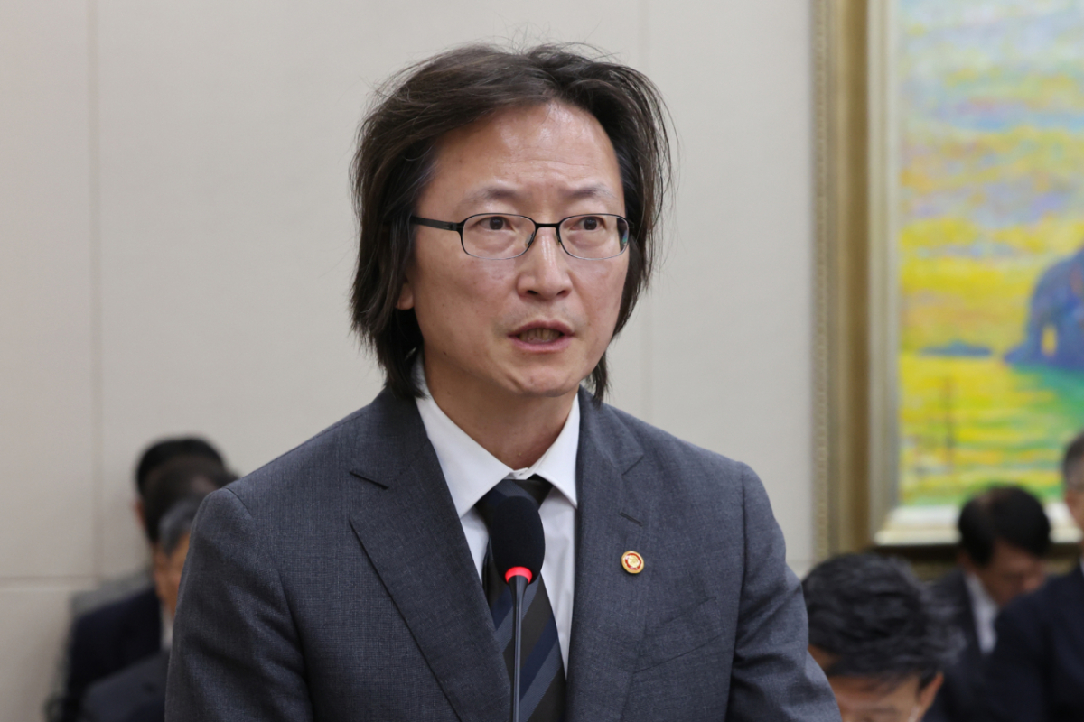 주병기 공정거래위원장이 26일 서울 여의도 국회에서 열린 정무위원회 전체회의에서 2025회계연도 결산 제안설명을 하고 있다./사진제공=뉴스1