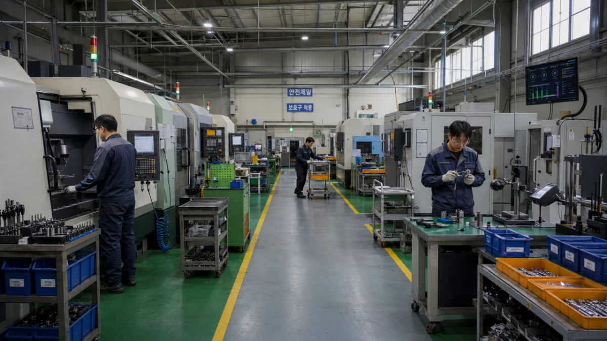 AI를 활용한 국내 중소 제조업체 공장 모습/사진=챗GTP
