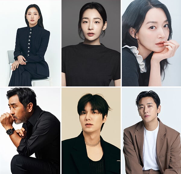 김고은(왼쪽부터 시계 방향으로) 김민하 신민아 주지훈 이민호 류승룡, 사진제공=각 소속사