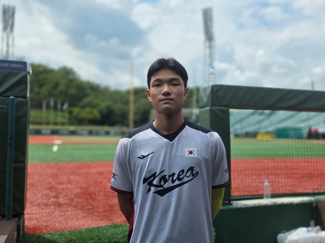 한국 U-18 야구 대표팀 남현우가 27일 울산 문수야구장에서 스타뉴스와 만났다. /사진=김동윤 기자
