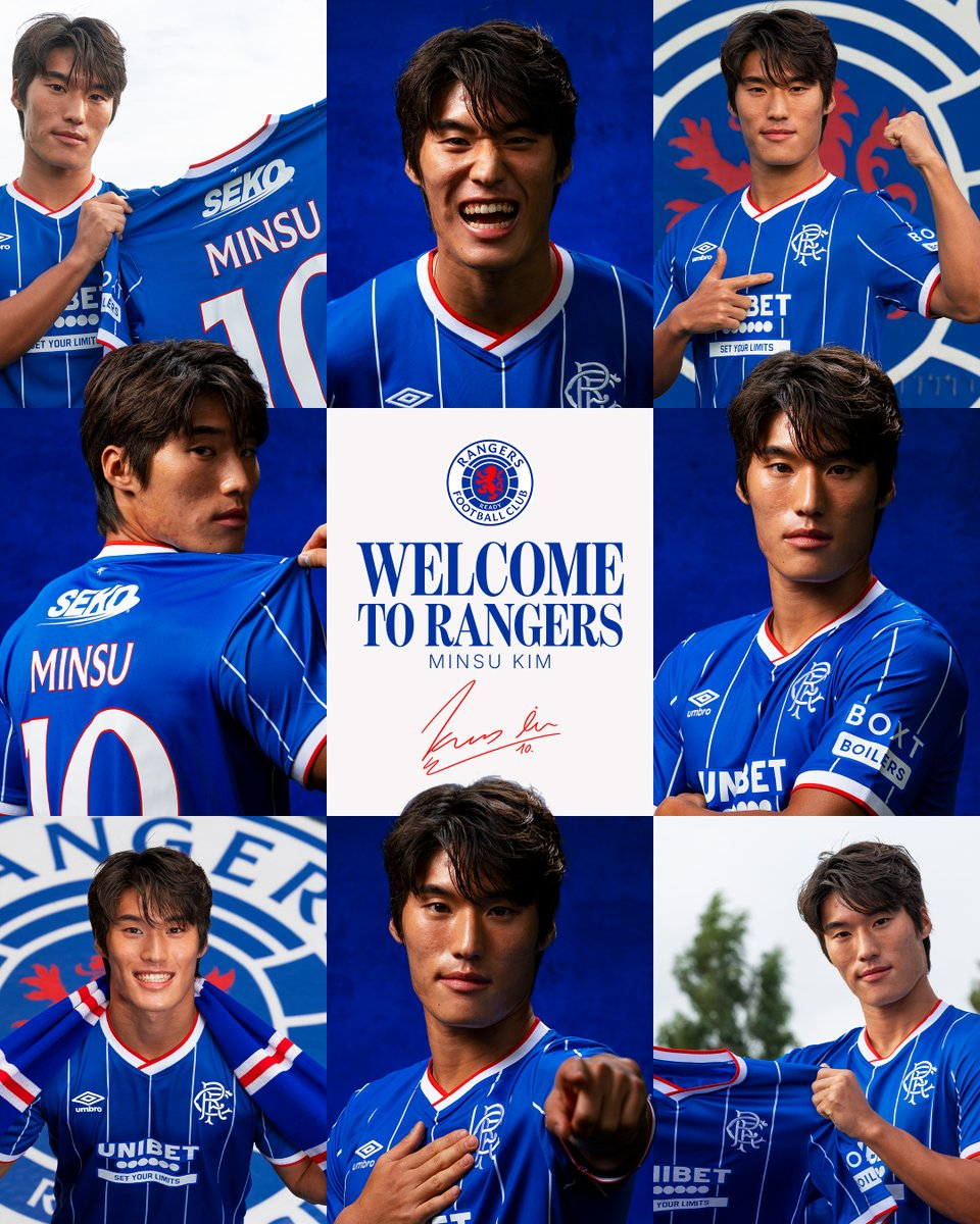 스코틀랜드 명문 레인저스FC에 입단하며 등번호 10번을 배정받은 김민수. /사진=레인저스FC 제공