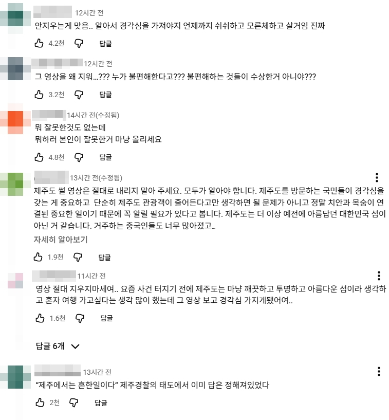 제주 살해 위협 경험을 털어놨던 그룹 리미트리스 출신 성현우의 해명 영상에 달린 댓글 /사진=유튜브 댓글 갈무리