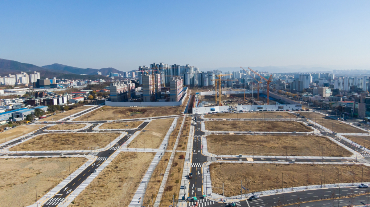 대구 프리미엄 아울렛이 들어설 대구시 동구 안심뉴타운 부지 전경. /사진제공=대구광역시