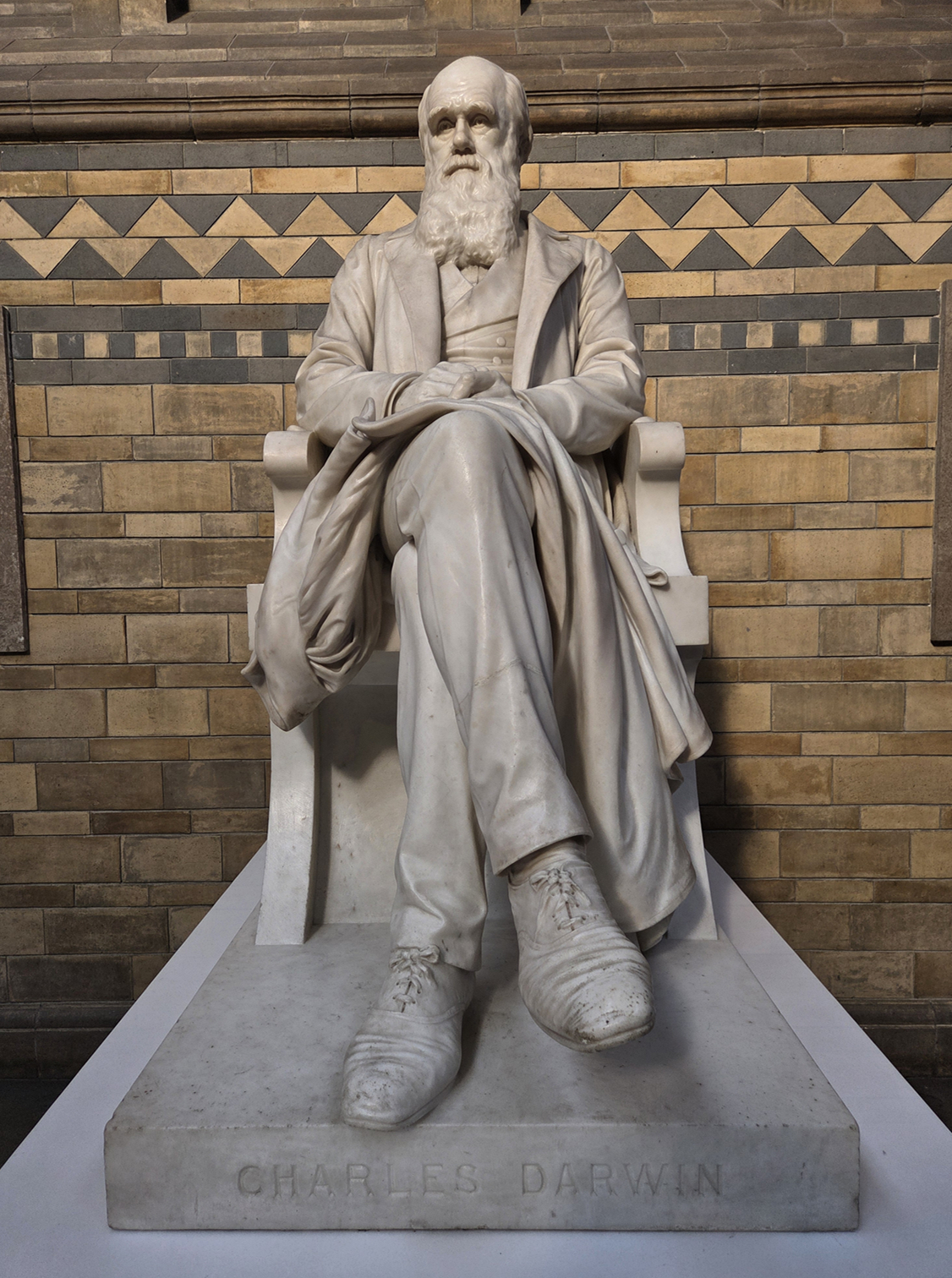 영국 런던자연사박물관에 위치한 Charles Darwin 동상/사진=홍승범 농업연구관