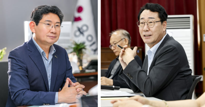 이상일 용인시장(왼쪽), 정명근 화성시장./사진제공=용인시·화성시