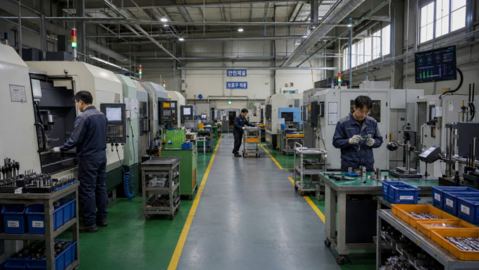 AI를 활용한 국내 중소 제조업체 공장 모습/사진=챗GTP