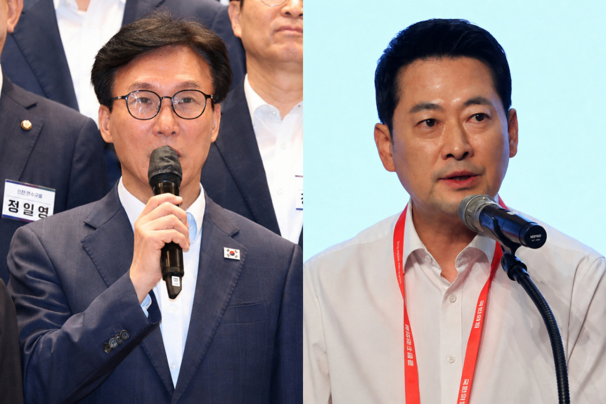 왼쪽부터 김민석 더불어민주당 대표, 장동혁 국민의힘 대표. /사진=뉴시스, 뉴스1
