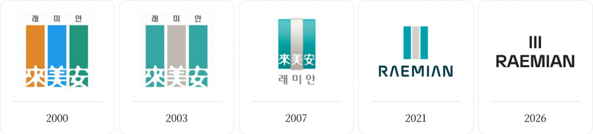 래미안 BI 변화 모습/사진제공=삼성물산 건설부문