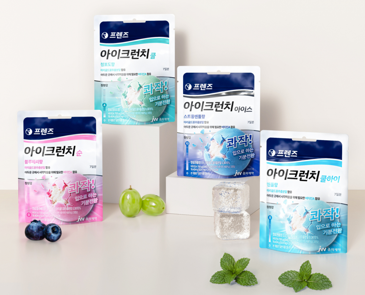 프렌즈 아이크런치 4종/사진= JW중외제약