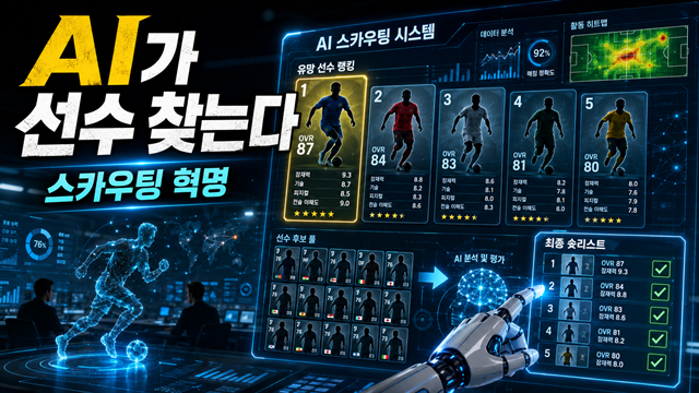 무서운 속도로 발전하는 AI 스카우팅. /사진=AI 제작 이미지.