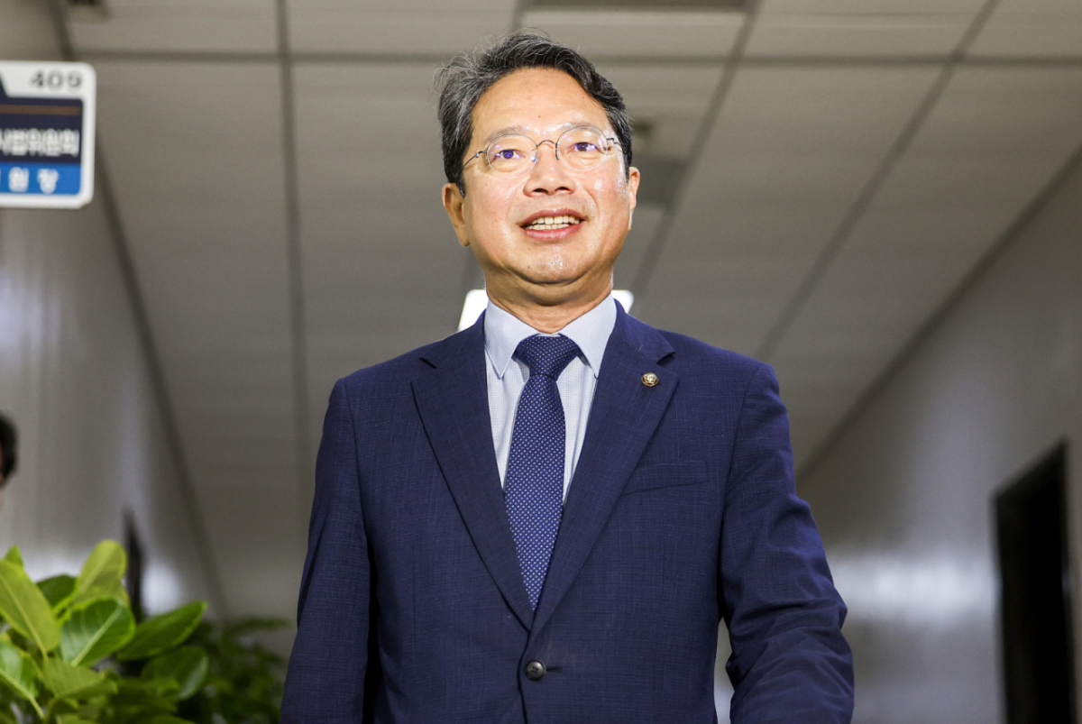 김승원 법무부장관 후보자가 31일 서울 여의도 국회에서 열린 법사위제438회국회(임시회) 제1차 법안심사제1소위원회에 참석하고 있다./사진=뉴시스