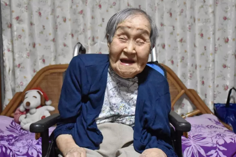 일본 최고령자인 가가와 시게코(賀川滋子)가 향년 115세로 별세했다. /사진=news.jp 홈페이지 캡처