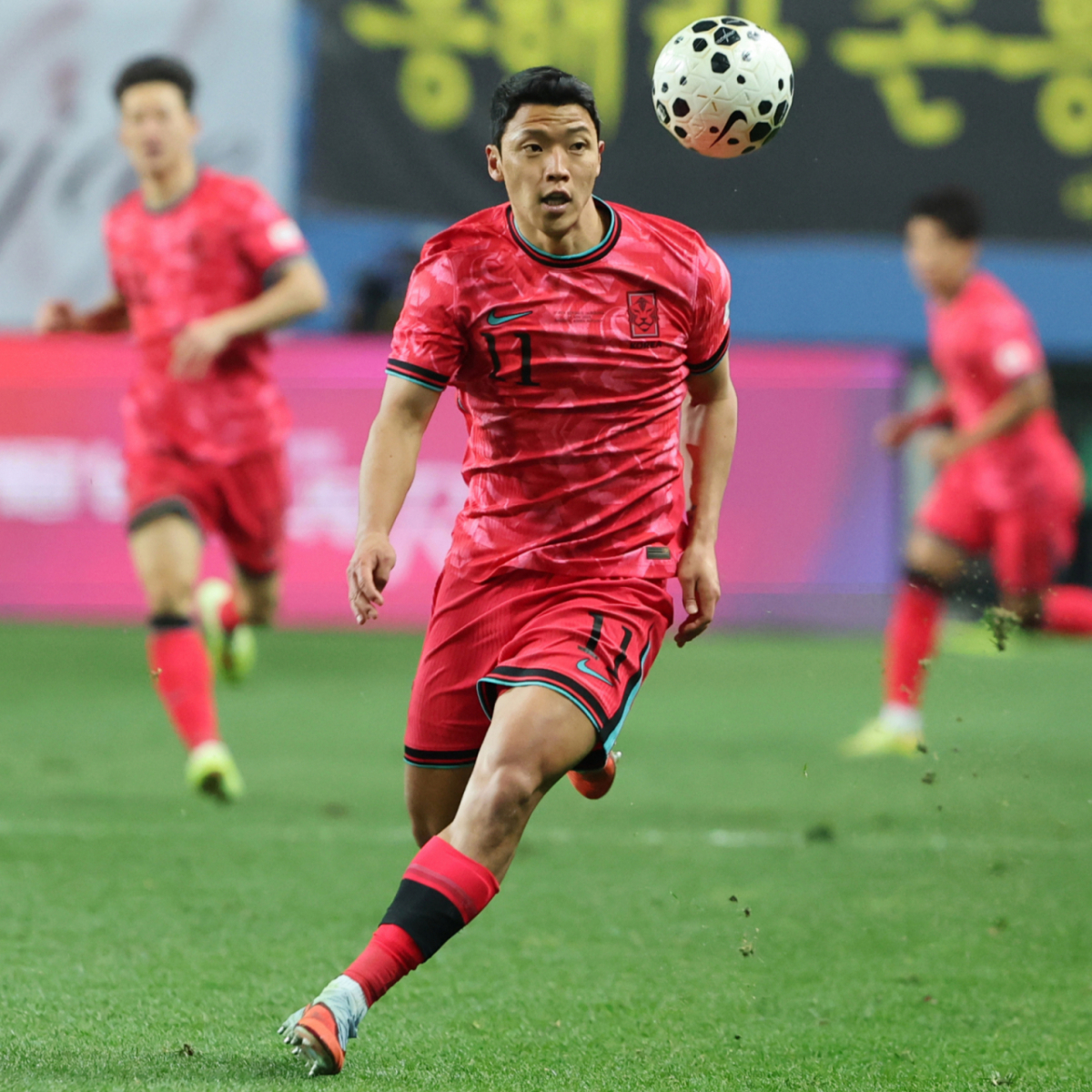 지난해 11월 대전 유성구 대전월드컵경기장에서 열린 대한민국과 볼리비아의 축구 국가대표팀 친선경기에서 황희찬이 골을 따내는 모습. /사진=뉴스1