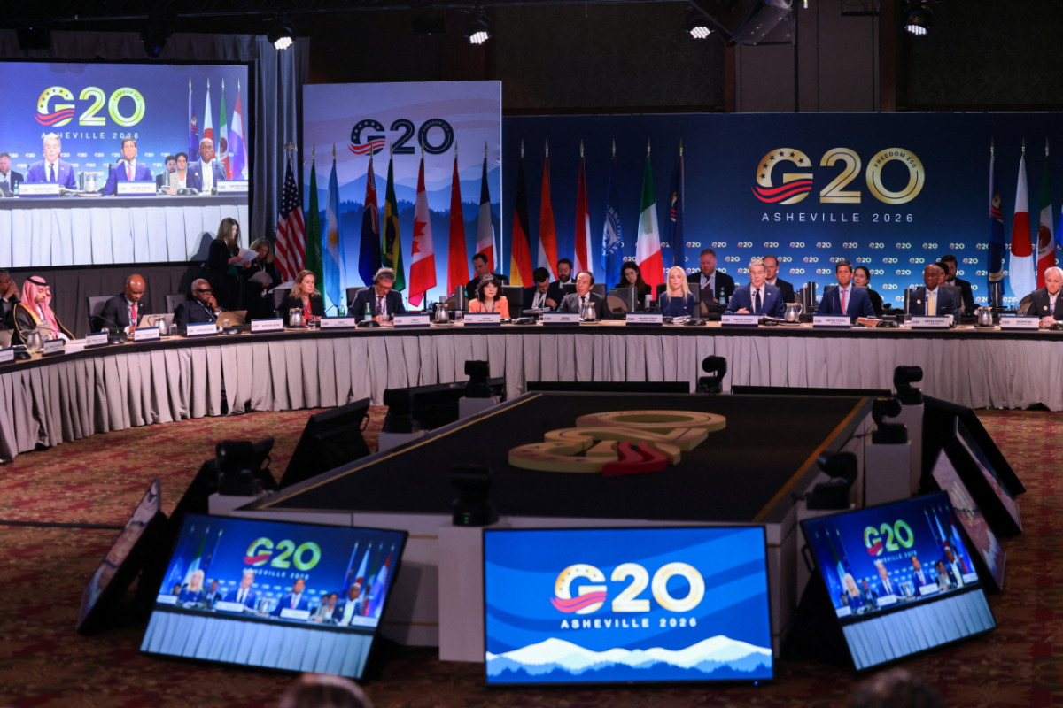 2026년 9월 1일 미국 노스캐롤라이나주 애슈빌에서 열린 G20 국가의 재무장관과 중앙은행 총재들이 본회의에 참석하고 있다. /사진=로이터