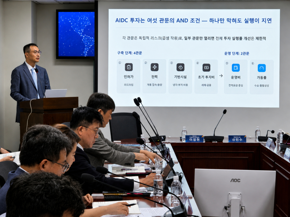 모정훈 연세대 산업공학과 교수가 2일 국회에서 열린 'AI 시대 네트워크 고도화 방안 정책 세미나'에서 발표를 하고 있다./사진=구자윤 기자