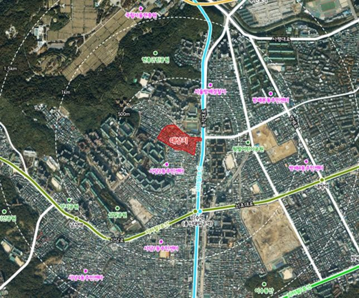 해당 사업지 위치도/사진제공=사당2동 지역주택조합 