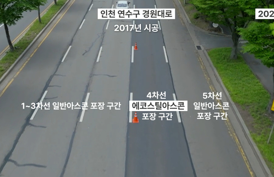 경원대로의 모습. SG는 4차선에 에코스틸아스콘을 시공했다./사진 제공 = SG