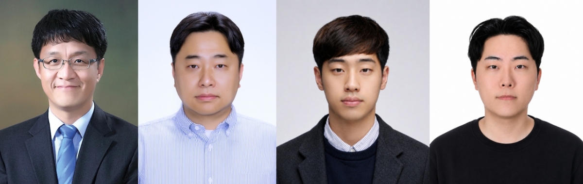왼쪽부터 최종무 교수, 유시환 교수(모바일시스템공학과), 신호진 및 GuangxunZhao 박사과정./사진제공=단국대