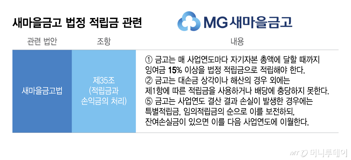 새마을금고 법정 적립금 관련/그래픽=이지혜