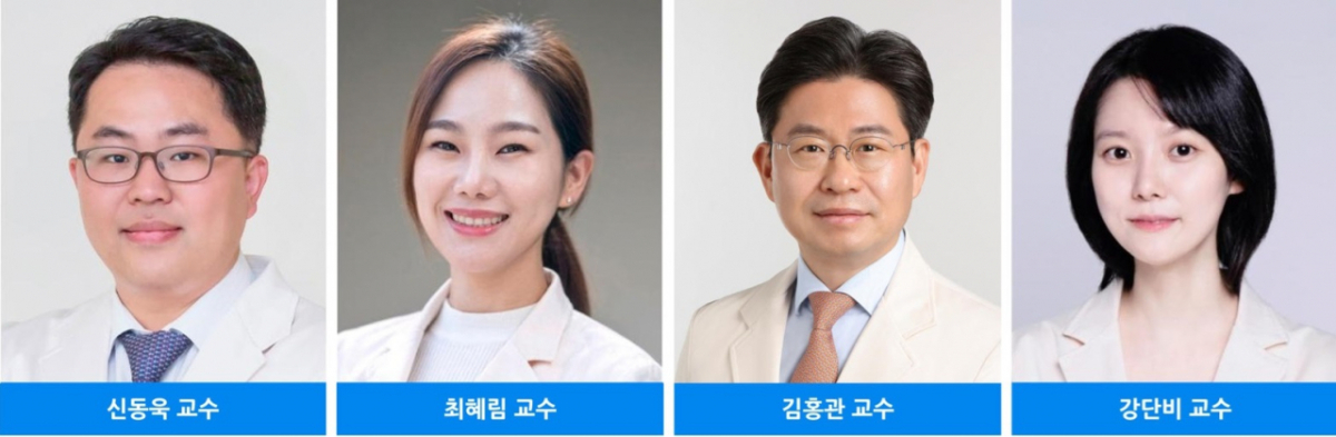 삼성서울병원 암병원 암환자삶의질연구소 신동욱·최혜림 가정의학과 교수, 김홍관 폐식도외과 교수, 강단비 임상역학연구센터 교수 연구진. /사진제공=삼성서울병원