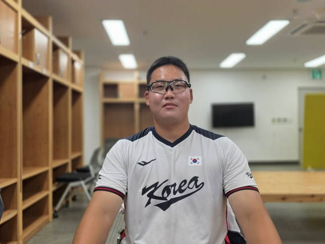 광주진흥고 김민훈이 최근 울산 문수야구장에서 열린 한국 U-18 야구 국가대표 훈련을 마치고 스타뉴스와 인터뷰에 응했다. /사진=김동윤 기자