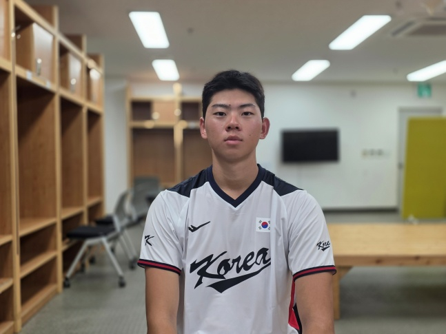 대전고 한규민이 최근 울산 문수야구장에서 열린 한국 U-18 야구 국가대표 훈련을 마치고 스타뉴스와 인터뷰에 응했다. /사진=김동윤 기자