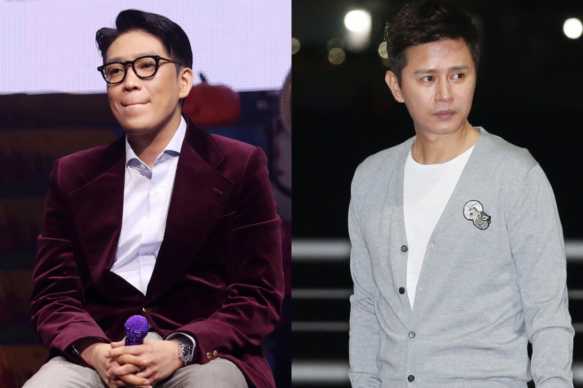 가수 겸 프로듀서 MC몽이 배우 겸 가수 김민종에게 공개 사과했다. 이는 김민종이 고소장을 제출한 지 나흘 만이다. 사진은 왼쪽부터 가수 MC몽, 배우 김민종. /사진=머니투데이 사진 DB