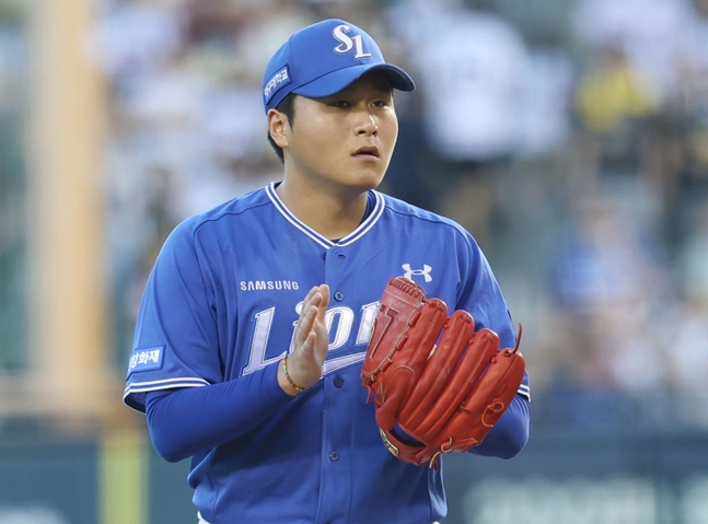 5일 잠실 LG전에 선발 등판한 좌완 이승현. /사진=삼성 라이온즈