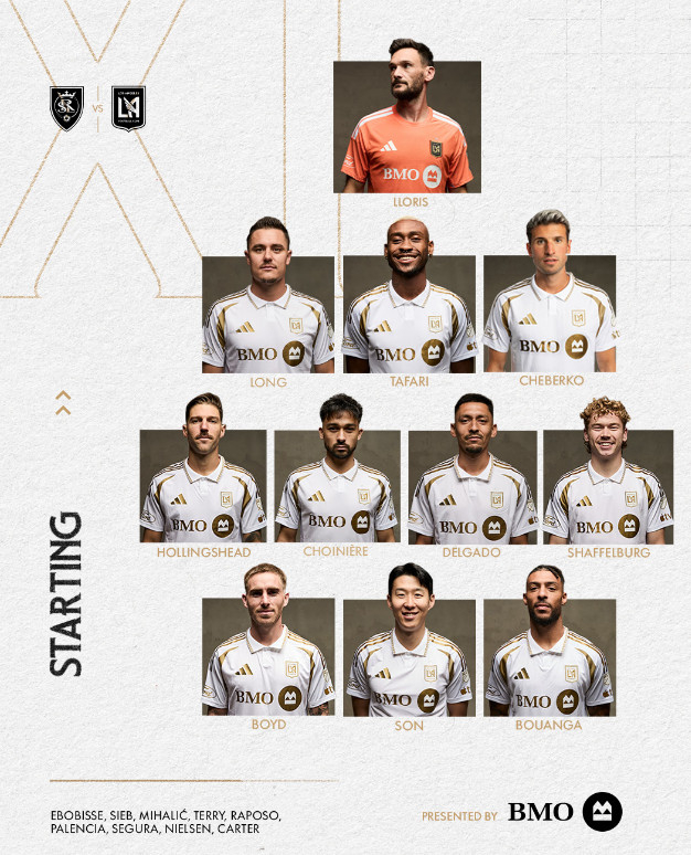 LAFC 선발 라인업. /사진=LAFC 공식 SNS 갈무리