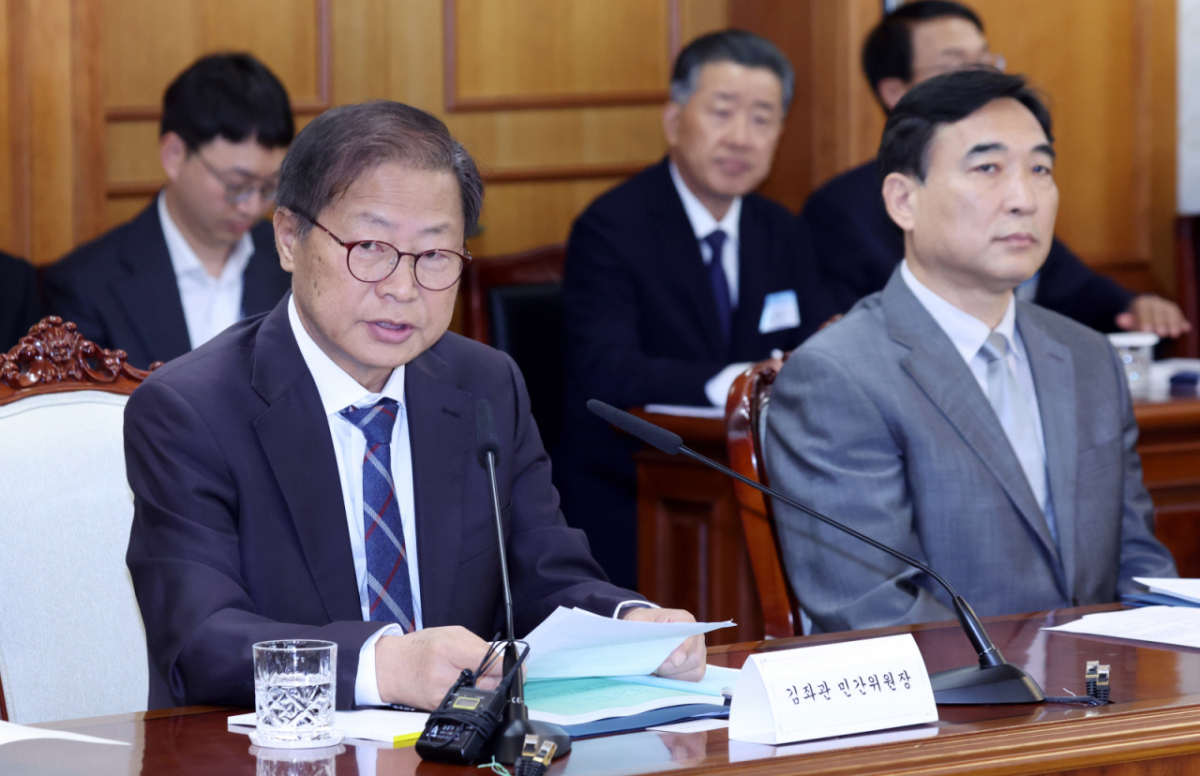 김좌관 국가물관리위원회 민간 위원장이 15일 오후 서울 종로구 세종대로 정부서울청사에서 열린 본회의에서 모두 발언을 하고 있다. 2026.5.15/뉴스1 Copyright © 뉴스1. All rights reserved. 무단 전재 및 재배포, AI학습 이용 금지. /사진=(서울=뉴스1)