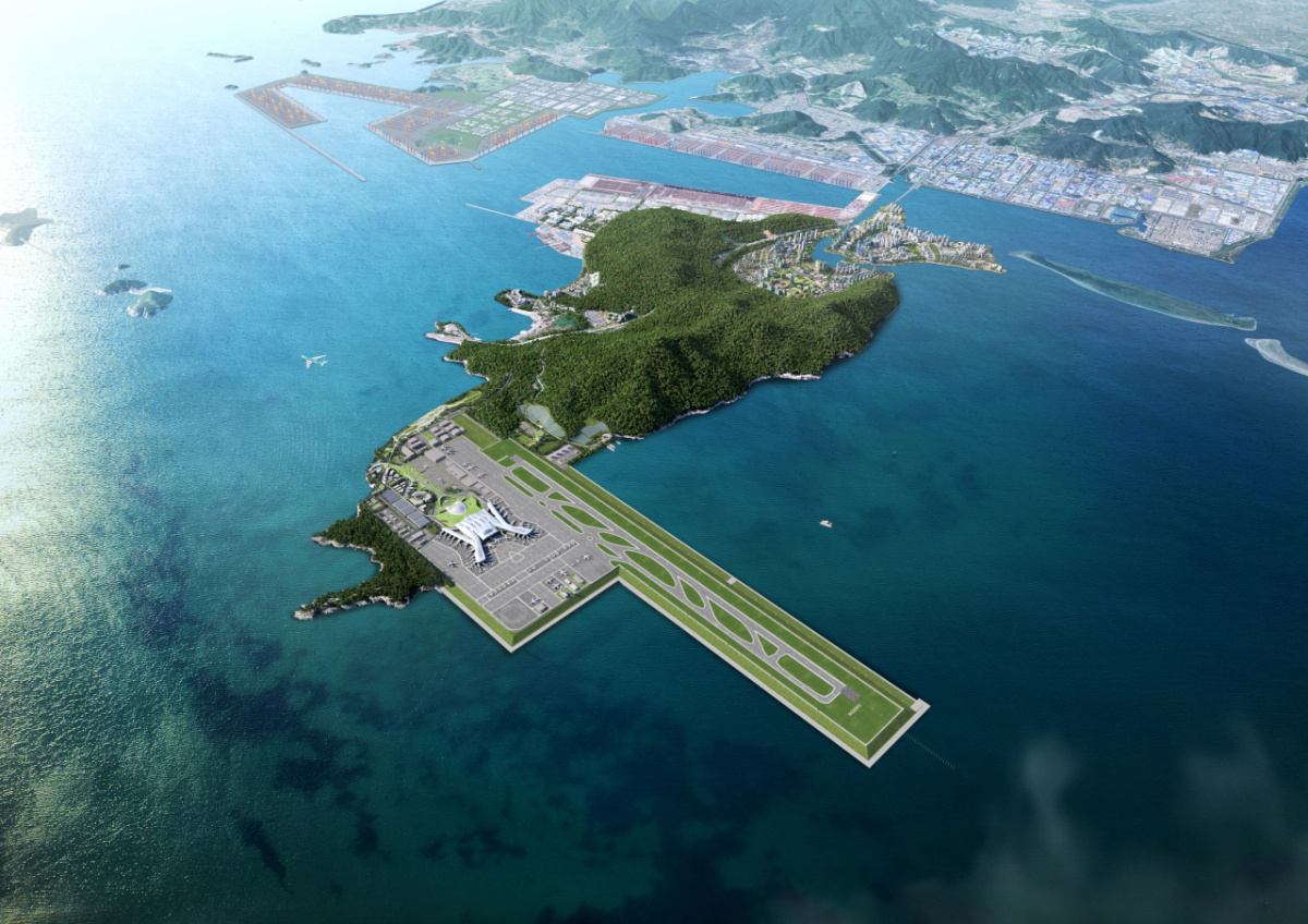 가덕도신공항 조감도./제공=가덕도신공항건설공단