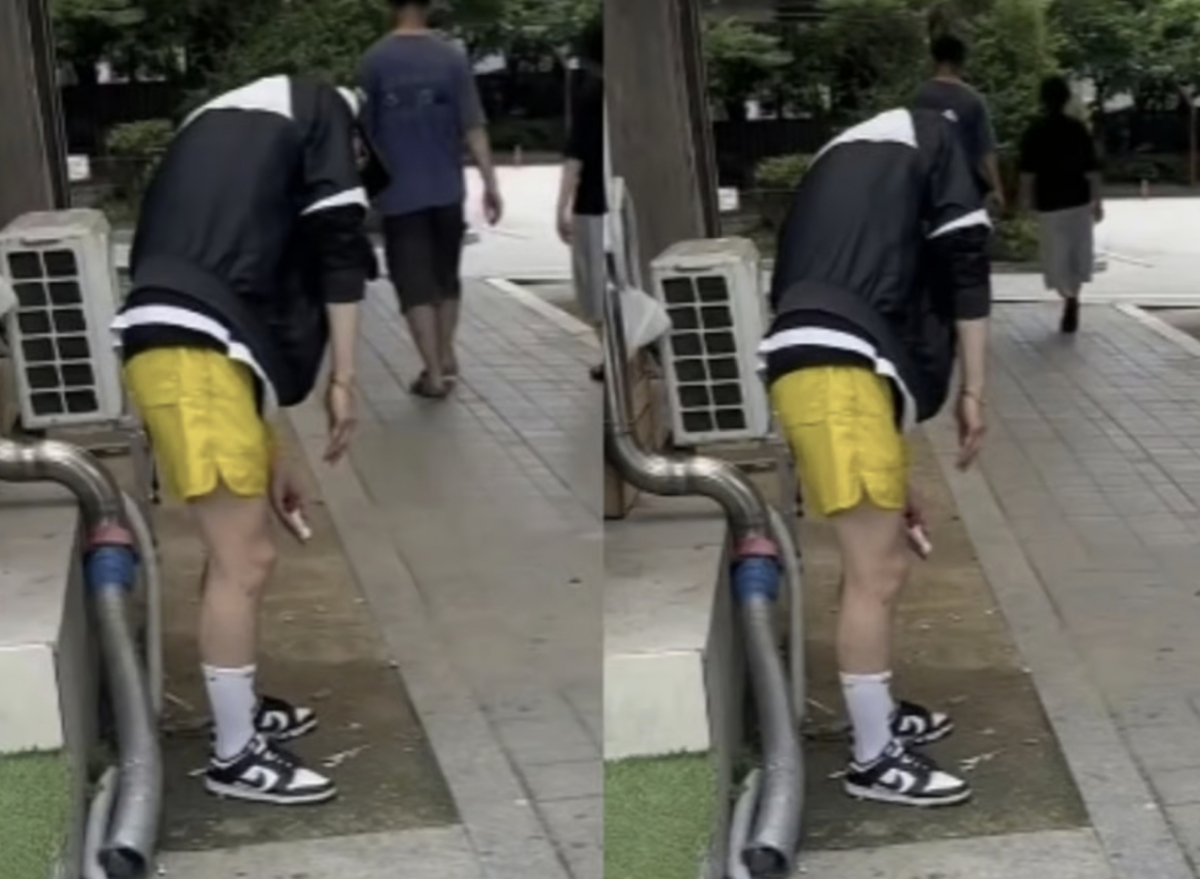 '수원 마약사건' 영상 속 30대 남성 모습/사진=SNS 갈무리