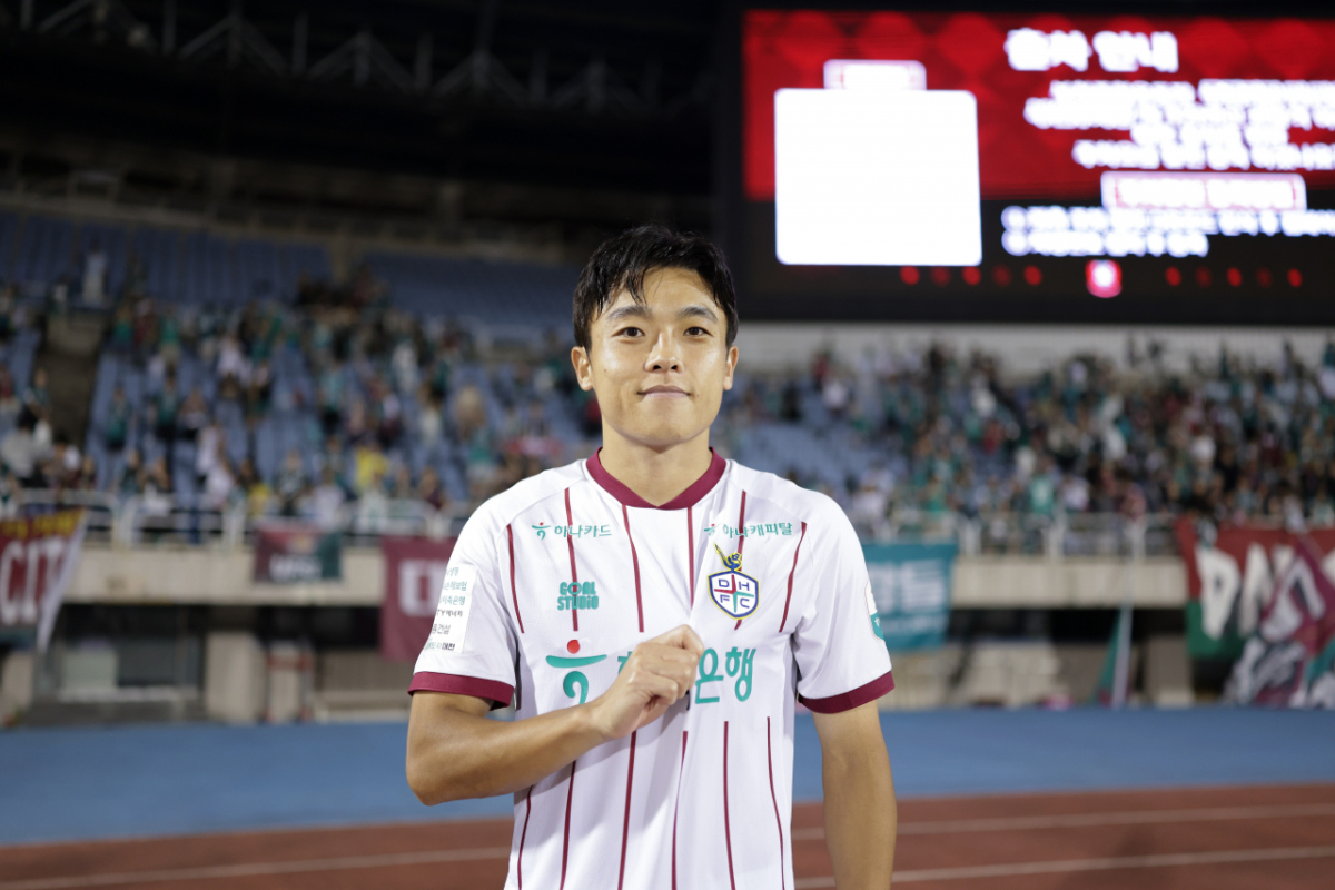 K리그1 27라운드 MVP 대전하나시티즌 공격수 정재희. /사진=한국프로축구연맹 제공