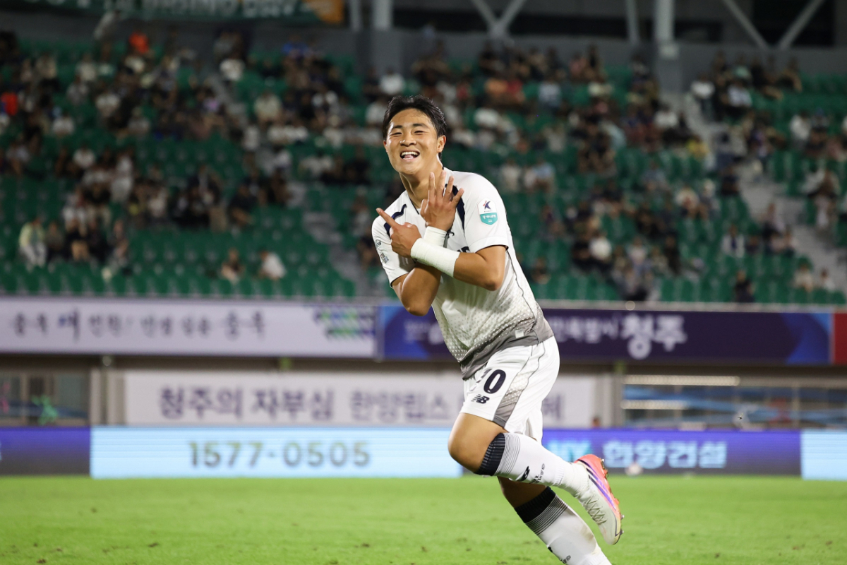 K리그2 25라운드 MVP 서울 이랜드 공격수 안주완. /사진=한국프로축구연맹 제공