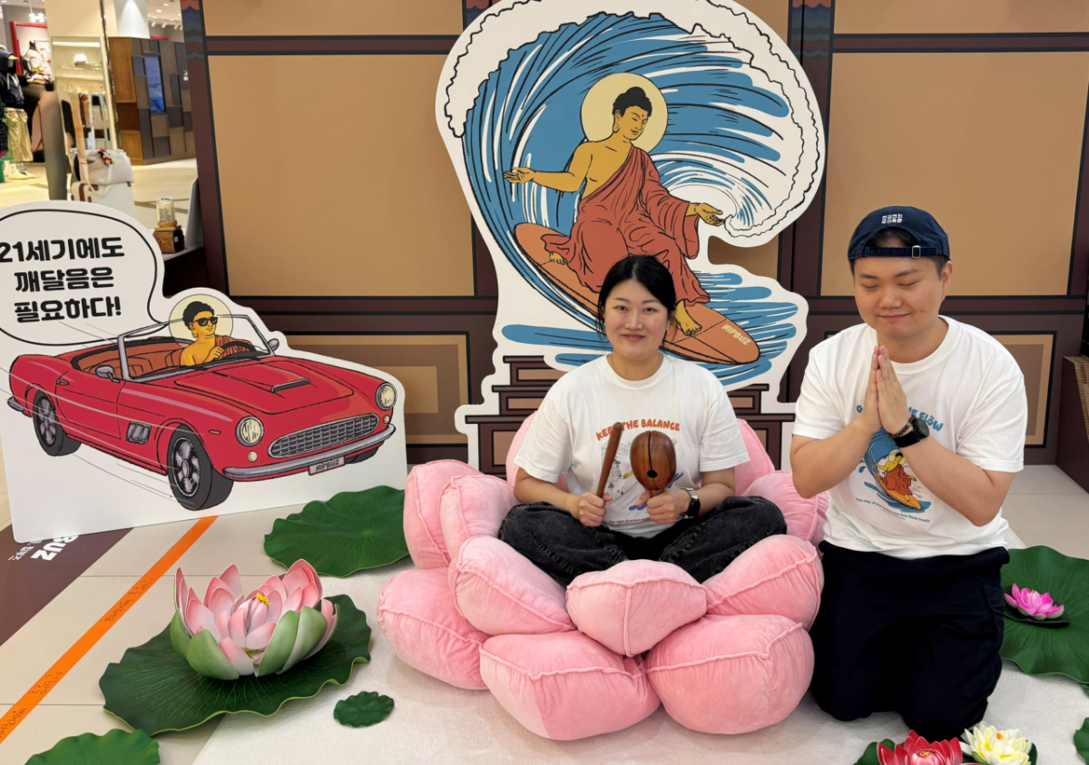 롯데몰 김포공항점에서 열린 '힙불교' 팝업스토어./사진제공=롯데백화점